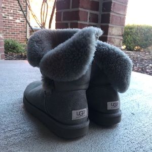 Grey fold over UGG boots
